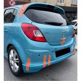 Woodhub Opel Corsa D 2006-2014 Boyasız Plastik Arka Tampon Eki