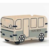 Woodhub Oyuncak Kutusu Sepeti Terkerlekli Toy Bus 30 Litre - Ahşap