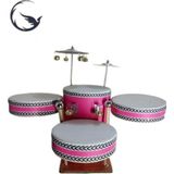Woodhub Pembe Aşhap Çoçuk Baterisi - Ahşap Desenli