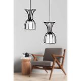 Woodhub Perros 2.li Avize Siyah Camlı - 1 - Ahşap