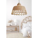 Woodhub Rattan Bambu Hasır Sarkıt Avize Boncuklu 35 cm - 1 - Ahşap