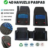 Woodhub Renault Megane 4 Hb 2023 4d Havuzlu Üniversal Yeni Nesil Pro Paspas Siyah - Mavi