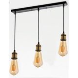 Woodhub S Retro Sıralı Masa Üstü Sarkıt Avize 60 cm En - 1 - Ahşap
