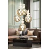 Woodhub Sonsuz 5.li Avize Beyaz Bal Cam - 1 - Ahşap