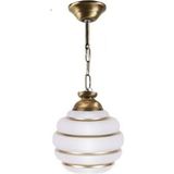 Woodhub Süs Askı Eskitme Retro Gold Renk Rustik Beyaz Gold Camlı Tekli Avize - 1 - Ahşap
