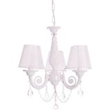 Woodhub Taşlı Senay 3'lü Beyaz Şapkalı Minimalist Tasarım Avize 3 Salon / Oturma Odası Beyaz 51-60 cm 40 x - Ahşap