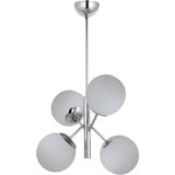 Woodhub Topaç 4 Lü Opal Camlı Dikey Krom Avize - 1 - Ahşap