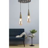 Woodhub TT023-2Y-SY-ESK Eskitme 2 Li Damla Modeli Yuvarlak Avize - 1 - Ahşap