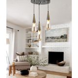 Woodhub TT023-3Y-SY-ESK Eskitme 3 Lü Damla Modeli Yuvarlak Avize - 1 - Ahşap