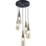 Woodhub TT023-5Y-SY-ESK Eskitme 5 Li Damla Modeli Avize - 1 - Ahşap