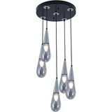 Woodhub TT023-5Y-SY-KR Krom 5 Li Damla Modeli Avize - 1 - Ahşap