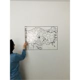 Woodhub Türkiye Haritası Akıllı Kağıt Tahta 110X56 cm Yazı Tahtası Kalem Duvara,cama,tahtaya Uygulanır - --