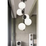 Woodhub Uzel 5li Siyah Modern Yatak Odası Retro Salon Avize - 1 - Ahşap