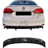 Woodhub Volkswagen Jetta Mk6 Makyajsız (2011-2014) Difüzör Plastik Jetta Arka-Difizör-Bodykit-Ek Piano Blac