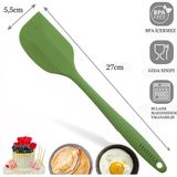 Woodhub Yeşil Silikon Spatula Isıya Dayanıklı Yanmaz Yapışmaz Çizmez 27CM