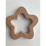 Woodhub Yıldız Saplı Kayın Ağacı Diş Kaşıyıcı - Ahşap Desenli