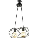 Woodhub Zambak 2'li Metal Rustik Avize-Sıralı Siyah - 1 - Ahşap