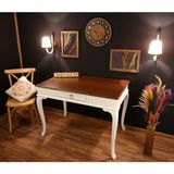 Wooding 120 cm Beyaz Ceviz Tek Çekmeceli Masif Çalışma Masası