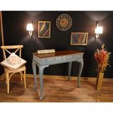 Wooding 120 cm Çift Çekmeceli Masif Dresuar - Gri - Ceviz