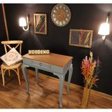 Wooding 90 cm Çekmeceli Masif Gri Naturel Dresuar - Gri - Naturel