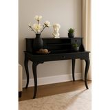 Wooding Mobilya 100 cm 5 Çekmeceli Masif Siyah Raflı Çalışma Masası - 100x60 Cm