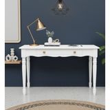 Wooding Mobilya 100 cm Masif Beyaz Tornalı Çalışma Masası - 100x60