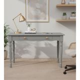 Wooding Mobilya 100 cm Masif Gri Tornalı Çalışma Masası - 100x60
