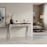 Wooding Mobilya 100 cm Masif Lükens Açık Gri Ceviz Çalışma Masası - 100x60 - Gri - Ceviz