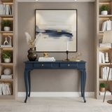 Wooding Mobilya 100 cm Masif Lükens Koyu Mavi Çalışma Masası - 100x60