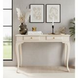Wooding Mobilya 100 cm Masif Lükens Krem Çalışma Masası - 100x60