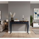 Wooding Mobilya 100 cm Masif Lükens Lacivert Ceviz Çalışma Masası - 100x60 - Lacivert - Ceviz
