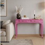 Wooding Mobilya 100 Cm Masif Lükens Pembe Çalışma Masası
