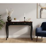 Wooding Mobilya 100 cm Masif Lükens Siyah Ceviz Çalışma Masası - 100x60 - Siyah - Ceviz