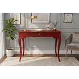 Wooding Mobilya 100 cm Masif Rustik Bordo Çalışma Masası - 100x60