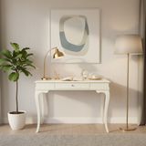 Wooding Mobilya 100 cm Masif Rustik Krem Çalışma Masası - 100x60