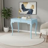 Wooding Mobilya 100 cm Masif Rustik Mavi Çalışma Masası - 100x60