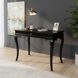 Wooding Mobilya 100 cm Masif Rustik Siyah Çalışma Masası - 100x60