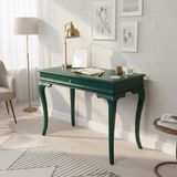 Wooding Mobilya 100 cm Masif Rustik Yeşil Çalışma Masası - 100x60