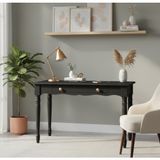 Wooding Mobilya 100 cm Masif Siyah Tornalı Çalışma Masası - 100x60