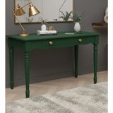 Wooding Mobilya 100 cm Masif Yeşil Tornalı Çalışma Masası - 100x60