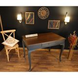 Wooding Mobilya 110 cm Çekmeceli Masif Antrasit Ceviz Çalışma Masası - 110x70 Cm - Antrasit - Ceviz