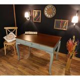 Wooding Mobilya 110 Cm Çekmeceli Masif Gri Ceviz Çalışma Masası