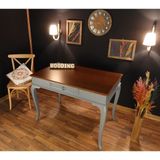 Wooding Mobilya 110 cm Çekmeceli Masif Lake Ceviz Çalışma Masası - 110 x 70 Cm - Gri - Ceviz