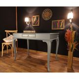 Wooding Mobilya 110 cm Çekmeceli Masif Lake Ceviz Çalışma Masası - 110 x 70 Cm - Gri