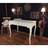Wooding Mobilya 110 cm Çekmeceli Masif Lake Ceviz Çalışma Masası - 110 x 70 Cm - Krem
