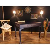 Wooding Mobilya 110 cm Çekmeceli Masif Lake Ceviz Çalışma Masası - 110 x 70 Cm - Lacivert