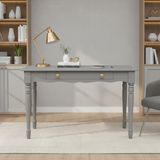 Wooding Mobilya 110 cm Masif Gri Tornalı Çalışma Masası - 110x70