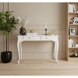 Wooding Mobilya 110 cm Masif Lükens Beyaz Çalışma Masası - 110x70