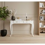 Wooding Mobilya 110 Cm Masif Lükens Beyaz Çalışma Masası