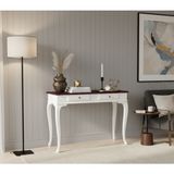 Wooding Mobilya 110 cm Masif Lükens Beyaz Ceviz Çalışma Masası - 110x70 - Beyaz - Ceviz